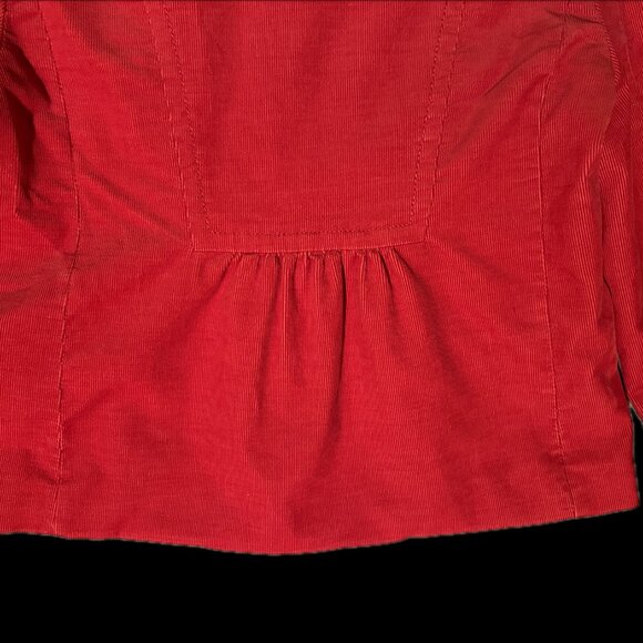 JCrew Women's Red Corduroy Blazer - Size 6 for casual and semi-formal - Picture 6 of 8